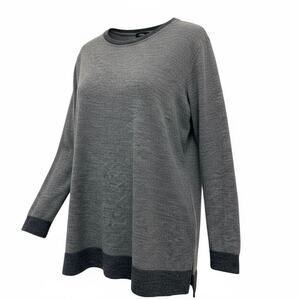 Gray Ringer Knit Sweater Women’s Size Large
